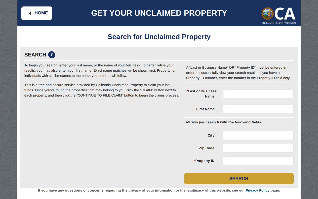 Paso Robles people search using California unclaimed property records