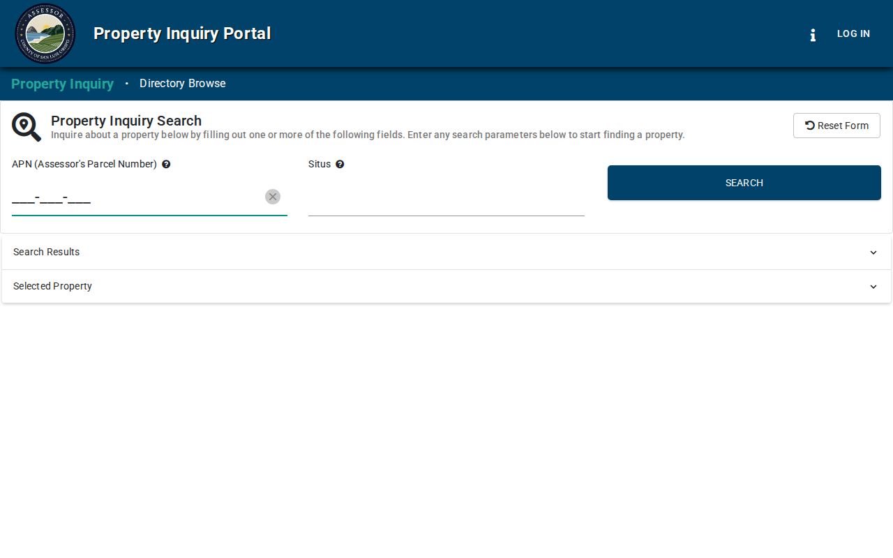 Paso Robles people search using the county Property Inquiry Portal