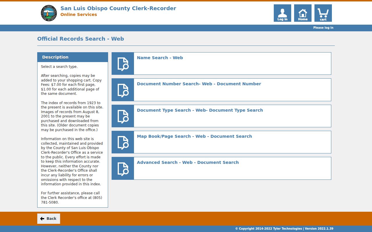 Paso Robles people search through San Luis Obispo County official records